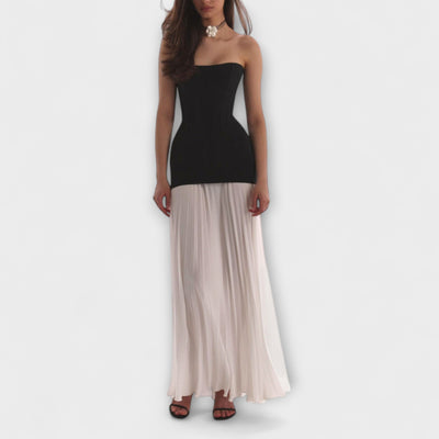 Isolde  ｜ Štýlová klasická plisovaná sukňa dvojdielna