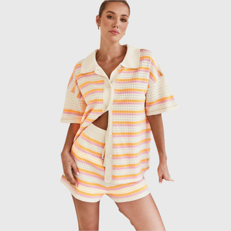 Yara - Súprava z dierkovaného úpletu