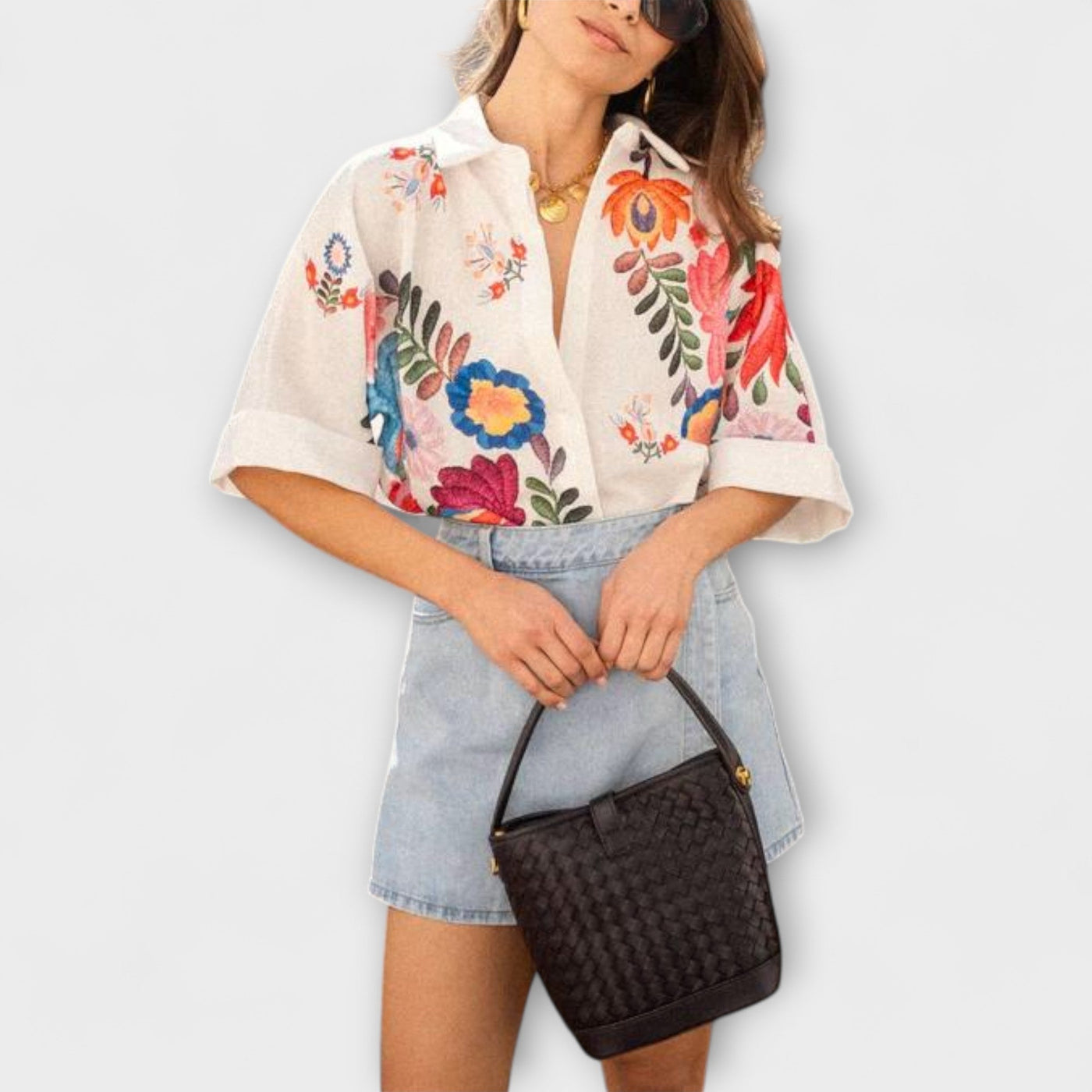 Ziva  ｜ Carla krátky rukáv s kvetinovým vzorom