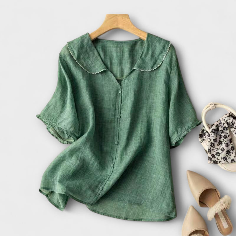 Brenda  ｜Ľanová blúzka