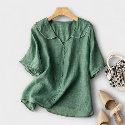 Brenda  ｜Ľanová blúzka