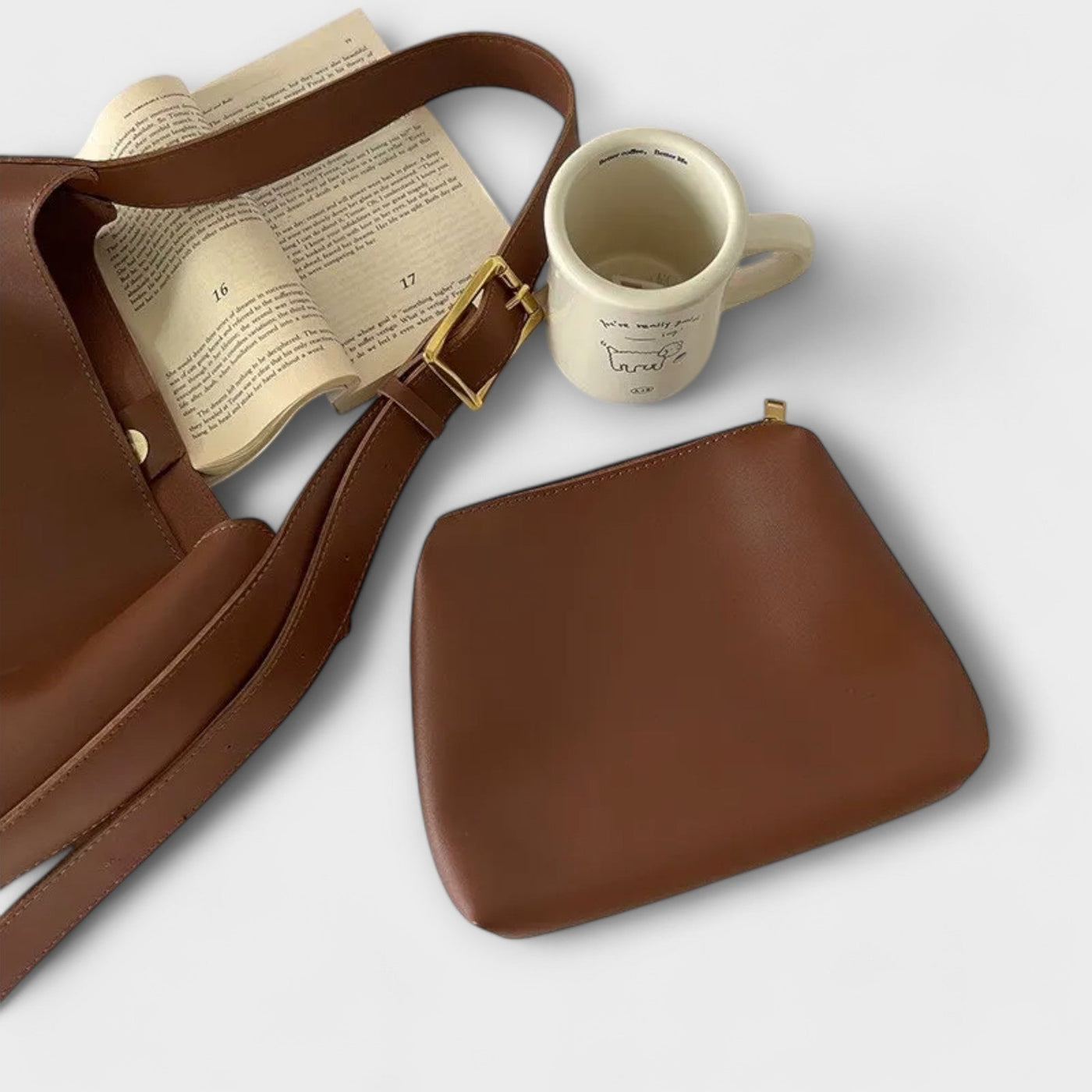 Monika  ｜ Elegantná kožená taška cez rameno