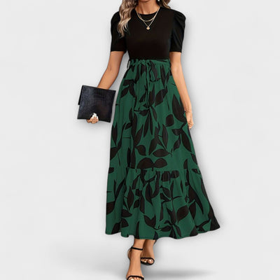 Luna   ｜ Letné šaty s kvetinovým vzorom a okrúhlym výstrihom