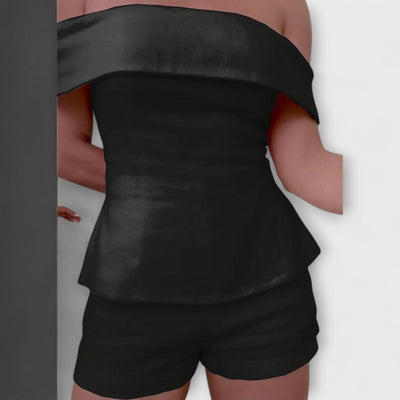 Olivia  ｜Biely bavlneno-ľanový dvojdielny set