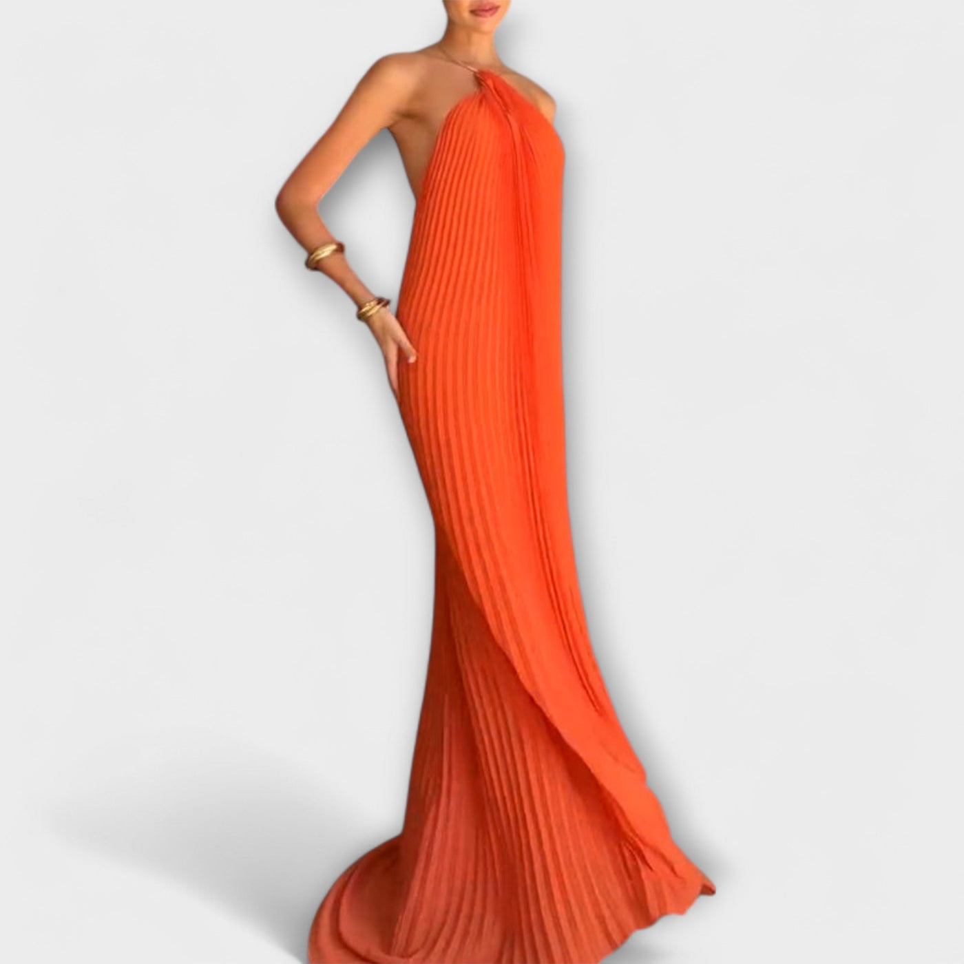 Poppy   ｜Štýlové šaty s plisovaným výstrihom