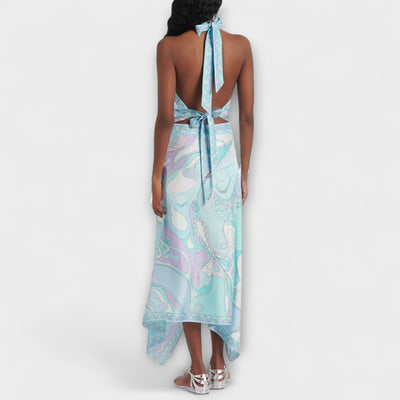 Everly  ｜ Sada z topu s náprsenkou a asymetrickej midi sukne