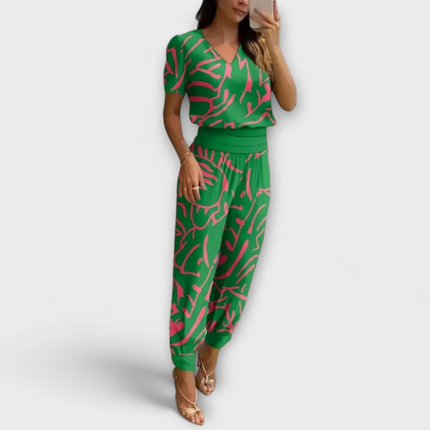 Irmelin  ｜ Elegantný set s vrchným dielom a nohavicami