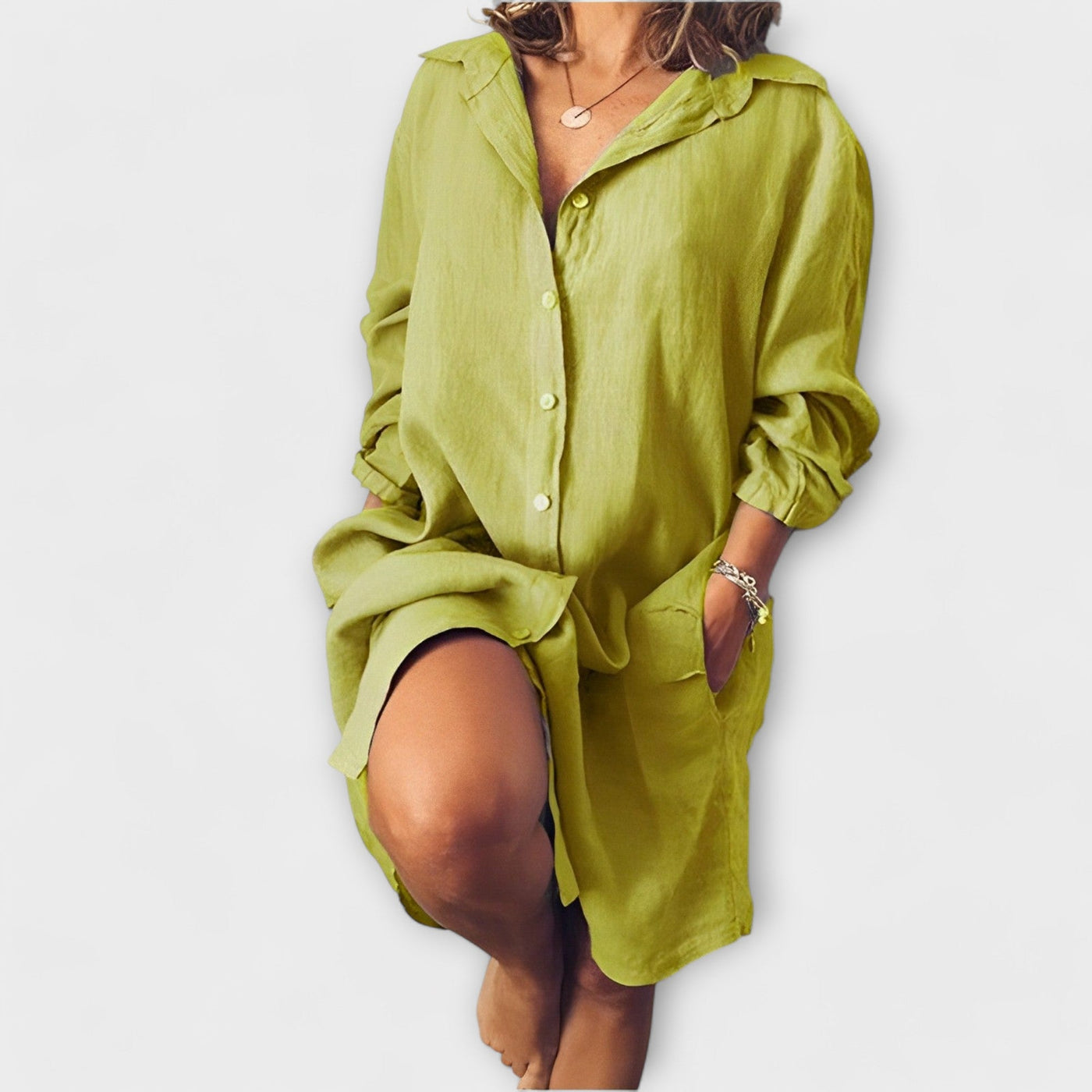 Krista ｜Pohodlná ľanová blúzka na bežné nosenie