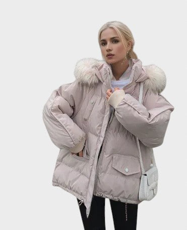Božena  ｜ ŠTÝLOVÁ PREŠÍVANÁ BUNDA S KOŽUŠINOVÝM LEMOM