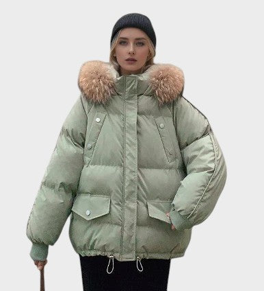 Božena  ｜ ŠTÝLOVÁ PREŠÍVANÁ BUNDA S KOŽUŠINOVÝM LEMOM