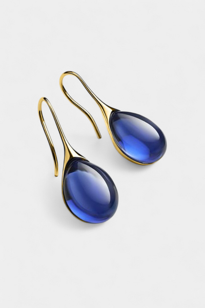 NÁUŠNICE S KRISTÁLOVÝM KVAPKOVÝM ZAVESENÍM V ZLATE A STRIEBRE